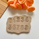 10-Piece Number Stamp Set (0–9) – For Pottery, Clay & Baking
